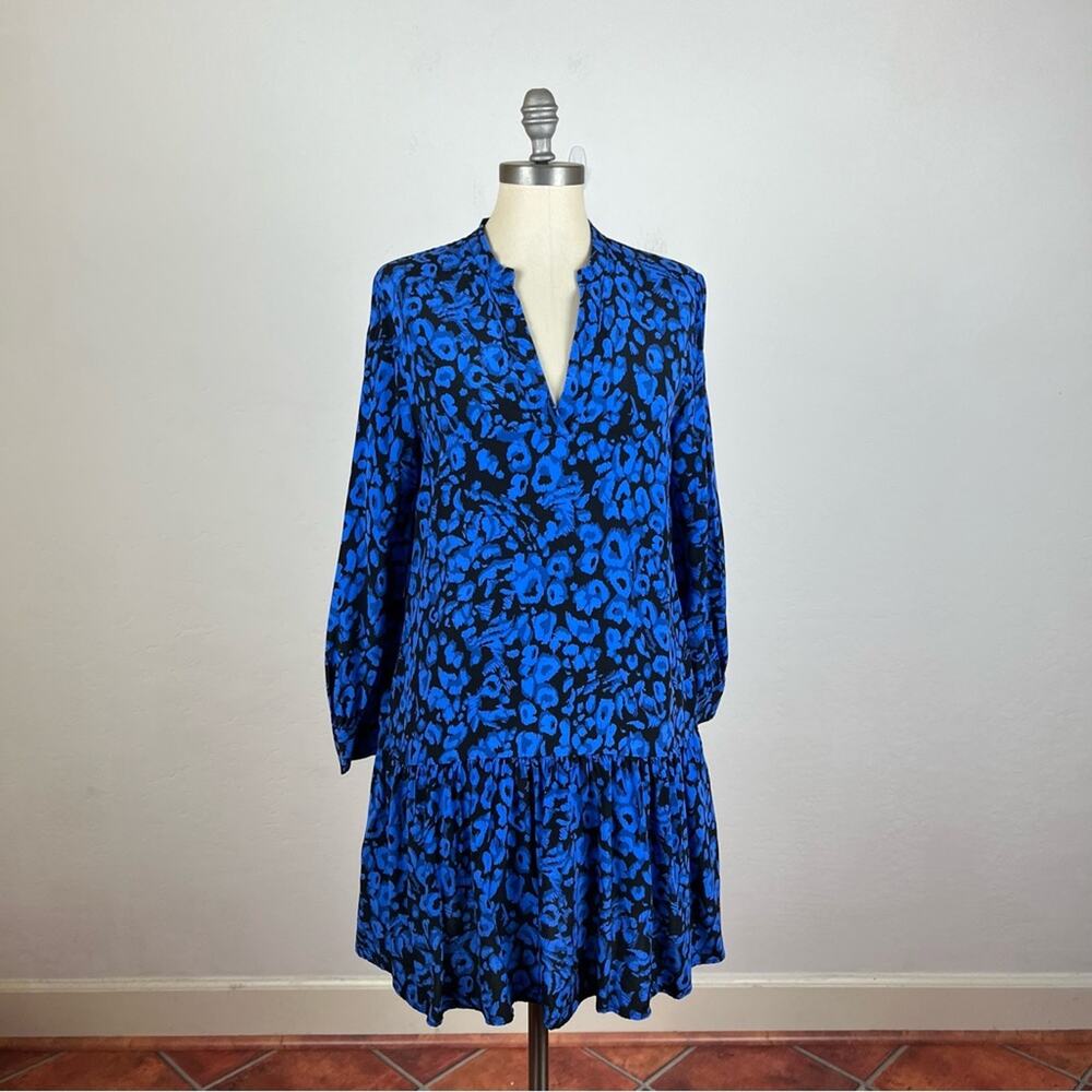 Whistles Drop Waist Dress In Jungle Cat Print View 2